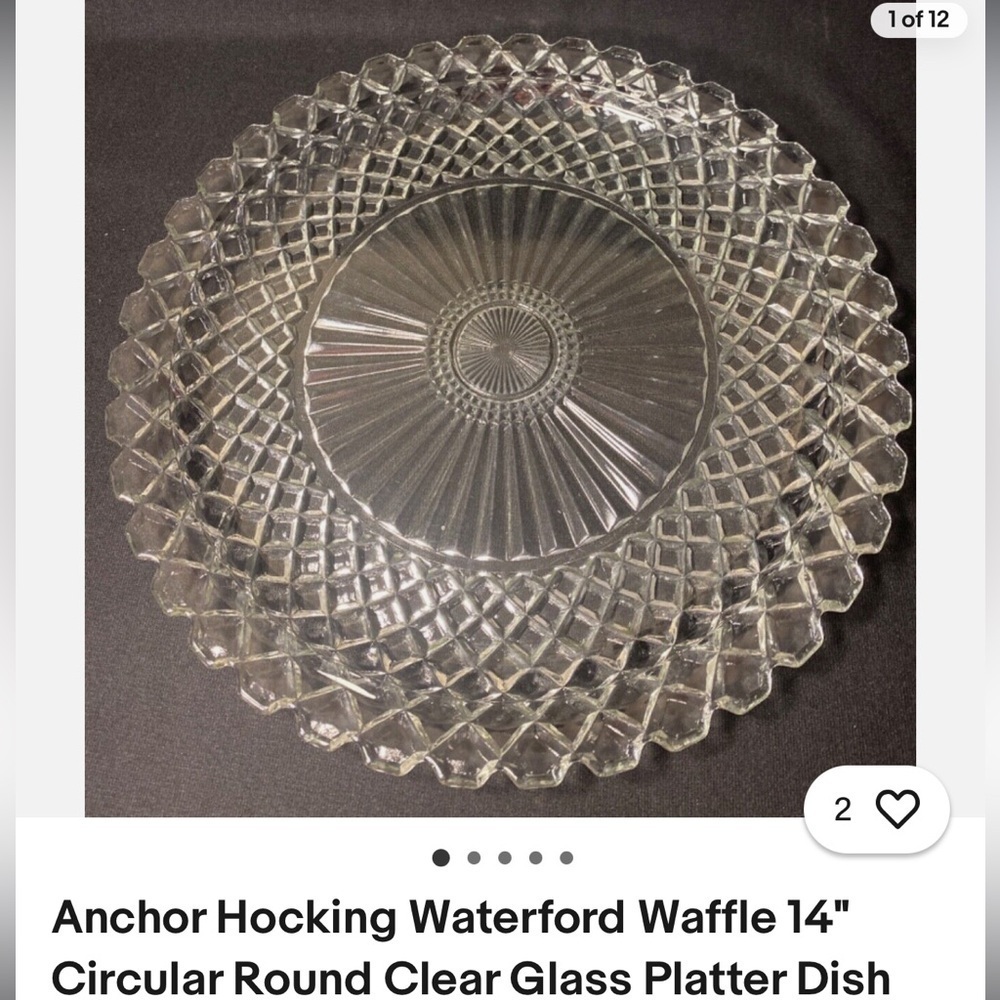 Waterford waffle round platter